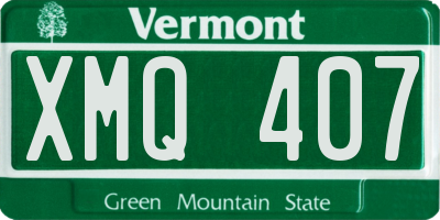 VT license plate XMQ407