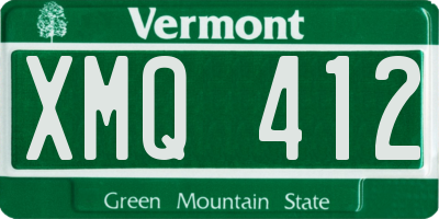 VT license plate XMQ412
