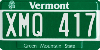 VT license plate XMQ417