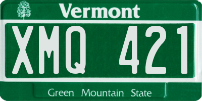 VT license plate XMQ421