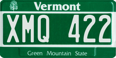 VT license plate XMQ422