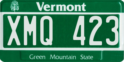 VT license plate XMQ423