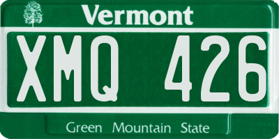 VT license plate XMQ426