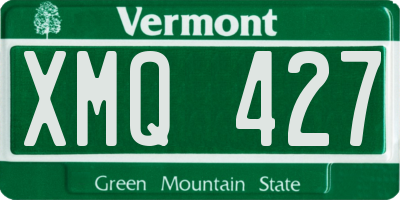 VT license plate XMQ427