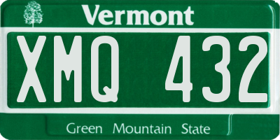 VT license plate XMQ432