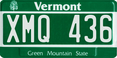 VT license plate XMQ436