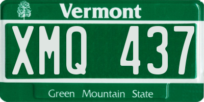 VT license plate XMQ437