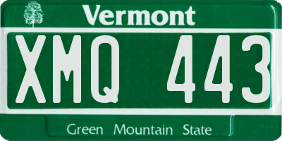 VT license plate XMQ443