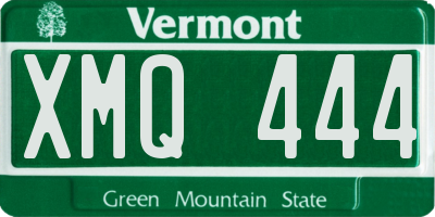 VT license plate XMQ444