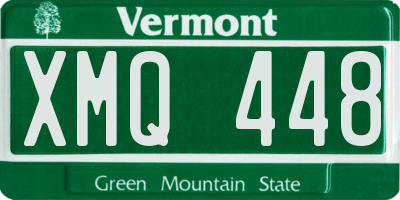 VT license plate XMQ448