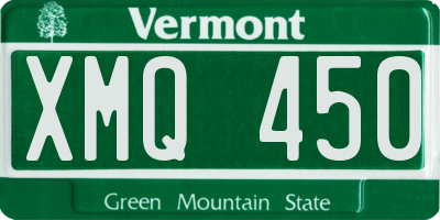 VT license plate XMQ450