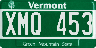 VT license plate XMQ453