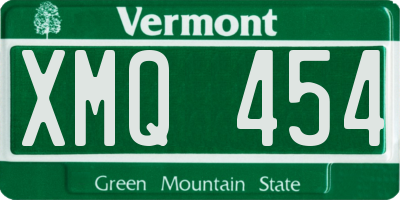 VT license plate XMQ454