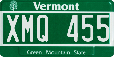 VT license plate XMQ455