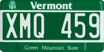 VT license plate XMQ459