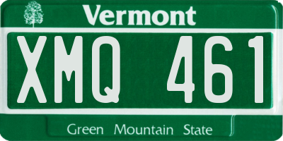 VT license plate XMQ461