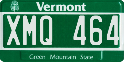 VT license plate XMQ464
