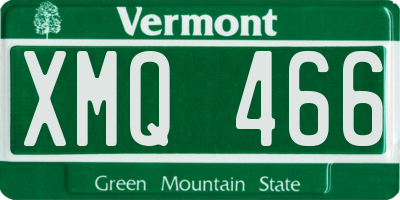 VT license plate XMQ466