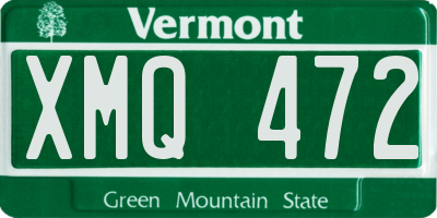 VT license plate XMQ472