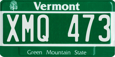 VT license plate XMQ473