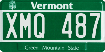 VT license plate XMQ487