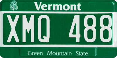 VT license plate XMQ488