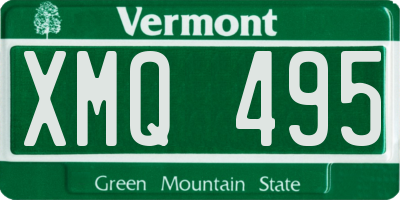 VT license plate XMQ495