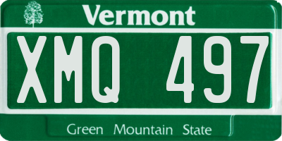 VT license plate XMQ497