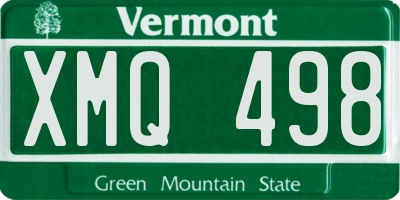 VT license plate XMQ498