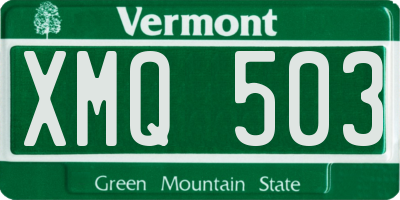 VT license plate XMQ503