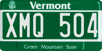 VT license plate XMQ504