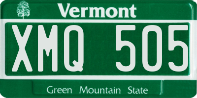 VT license plate XMQ505