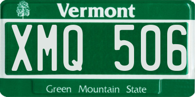 VT license plate XMQ506