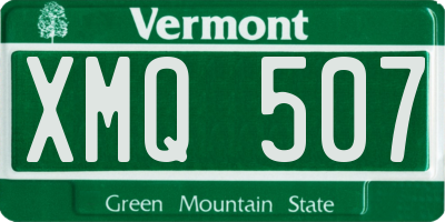 VT license plate XMQ507