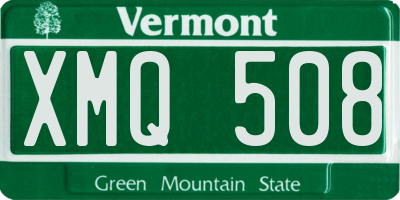VT license plate XMQ508
