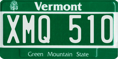 VT license plate XMQ510