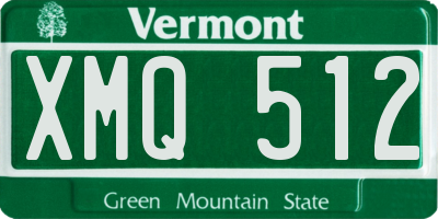 VT license plate XMQ512