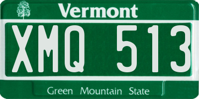 VT license plate XMQ513