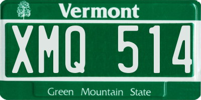VT license plate XMQ514