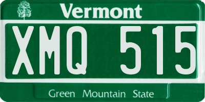VT license plate XMQ515