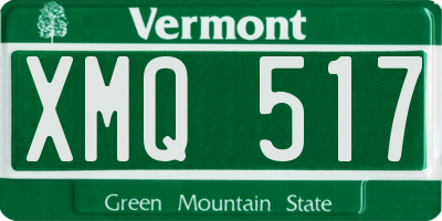 VT license plate XMQ517