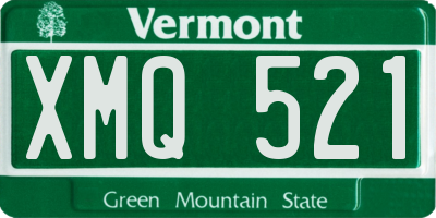 VT license plate XMQ521