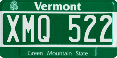 VT license plate XMQ522