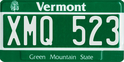 VT license plate XMQ523