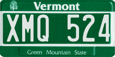 VT license plate XMQ524