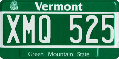 VT license plate XMQ525