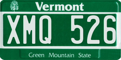 VT license plate XMQ526