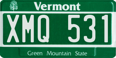 VT license plate XMQ531