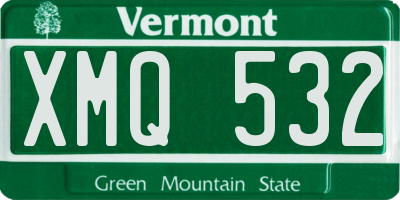 VT license plate XMQ532