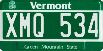 VT license plate XMQ534